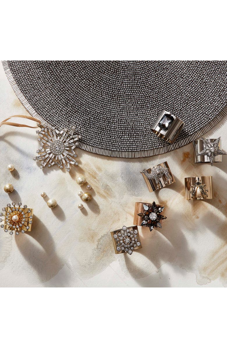 Joanna Buchanan Single gem napkin rings, topaz, set of two, Alternate, color, Grey