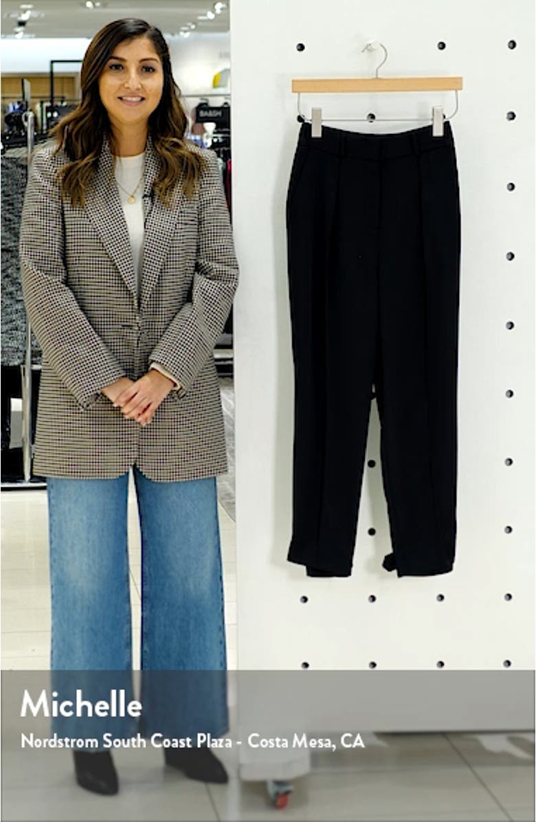 Satin Button Hem Peg Trousers, sales video thumbnail