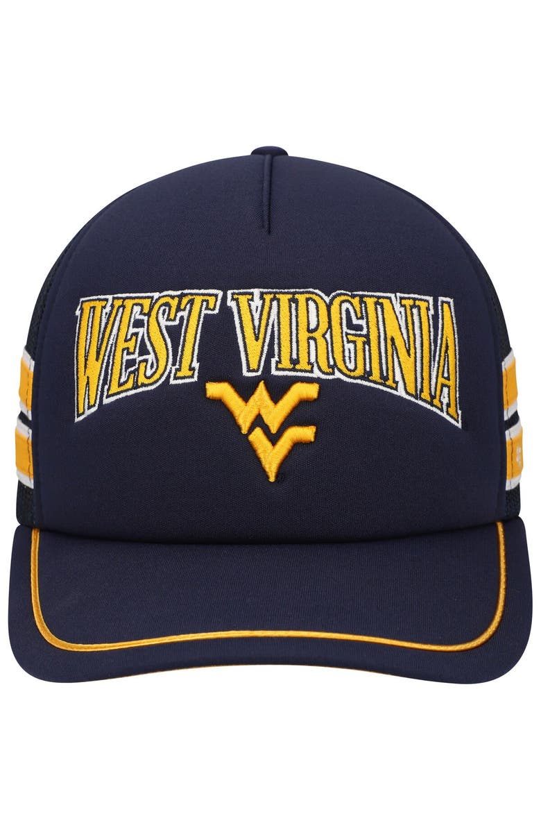 '47 Men's '47 Navy West Virginia Mountaineers Sideband Trucker Adjustable Hat, Alternate, color, Navy
