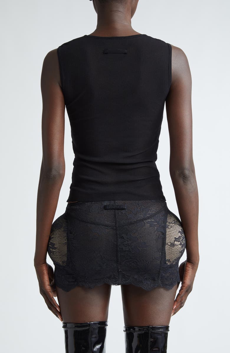 Jean Paul Gaultier x Shayne Oliver Flocked Earth Mesh Tank, Alternate, color, 