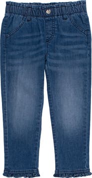 RuffleButts Kids' Ruffle Trim Jeans
