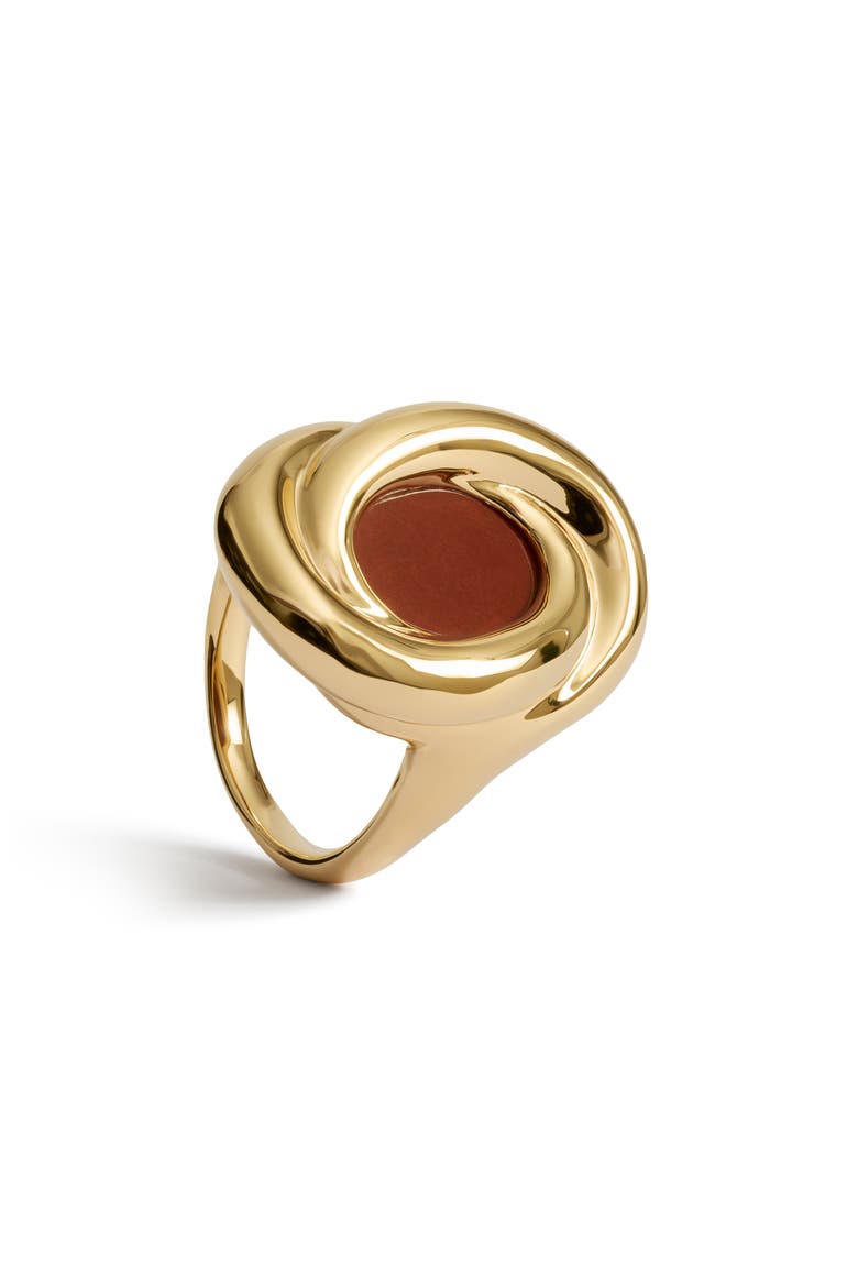 Ochre 18k Gold Vermeil Red Jasper Ring, Main, color, 18K GOLD VERMEIL / RED JASPER