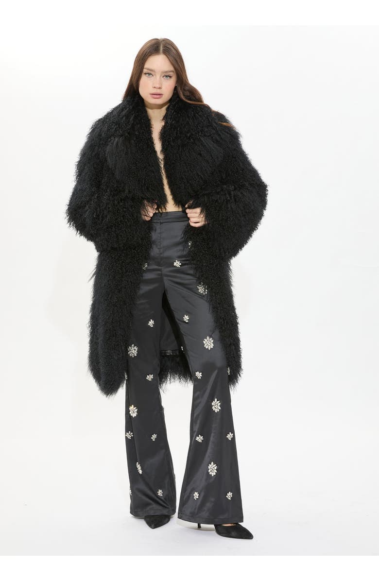 SPARKL Celebrity Fur Coat, Main, color, Black