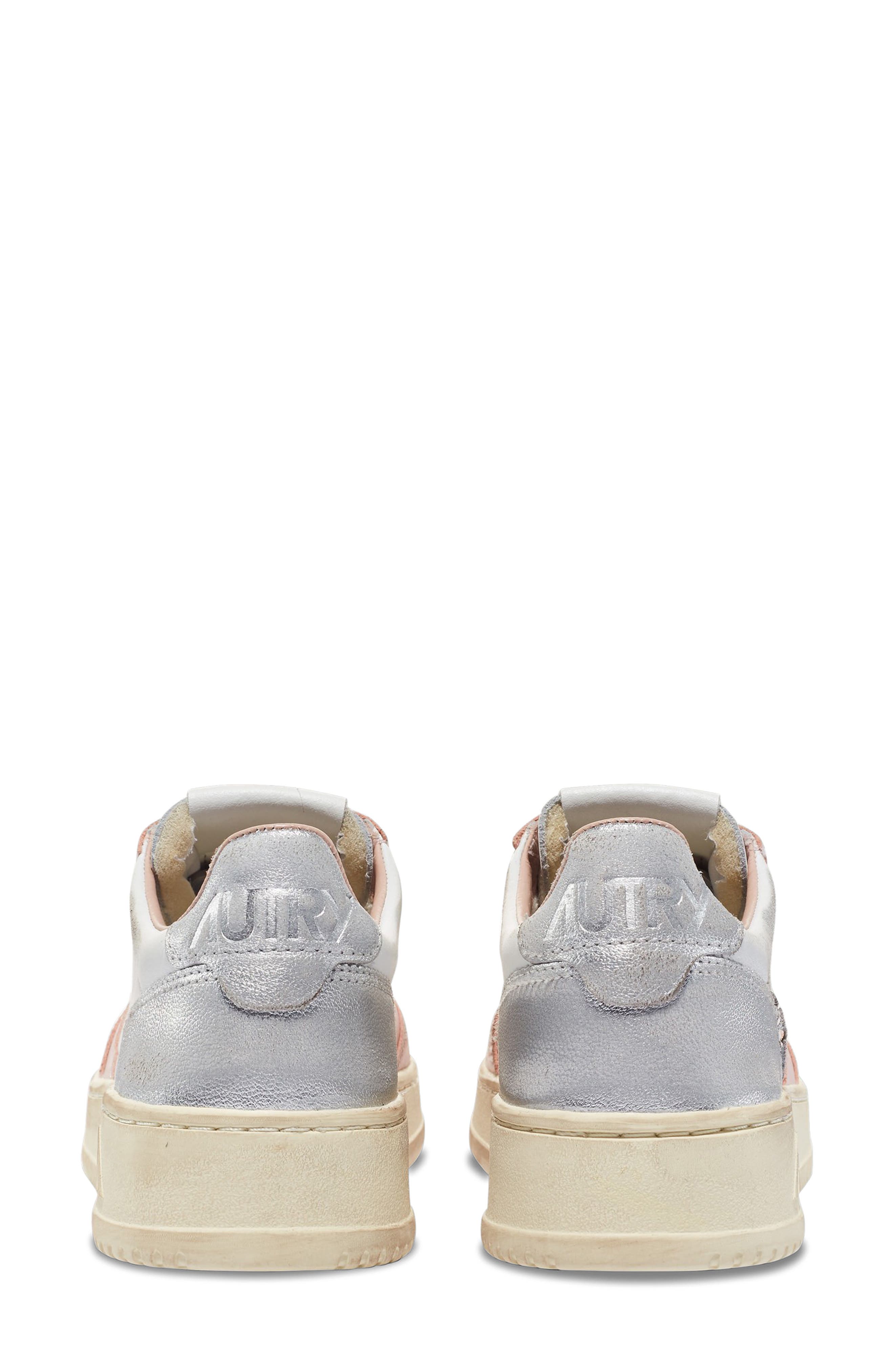 AUTRY Retro Low Sneaker, Alternate, color, White/ Powder/ Silver