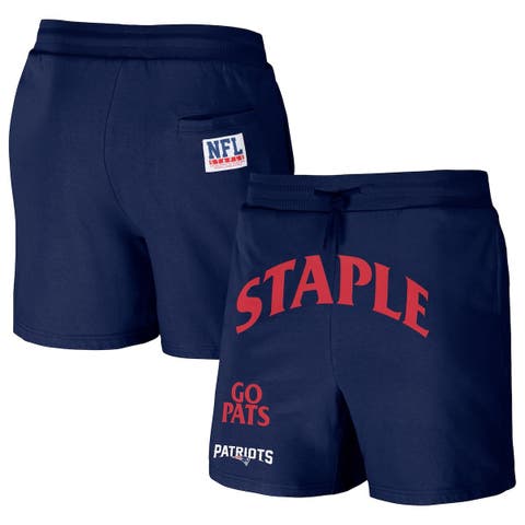 Men's NFL x Staple Navy New England Patriots Throwback Vintage Wash Fleece Shorts