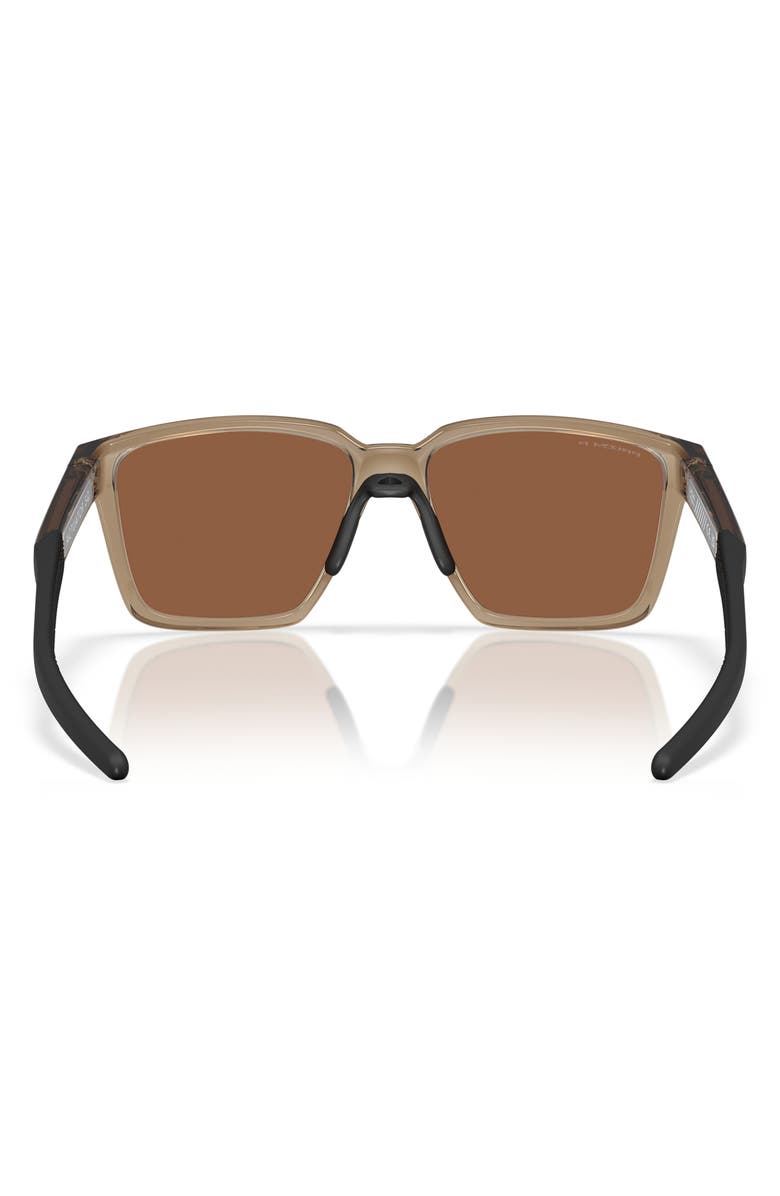 Oakley 57mm Polarized Rectangular Sunglasses, Alternate, color, Brown