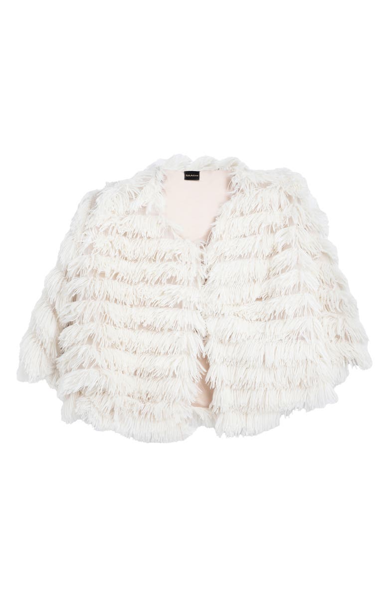 SAACHI Faux Fur Capelet, Alternate, color, 