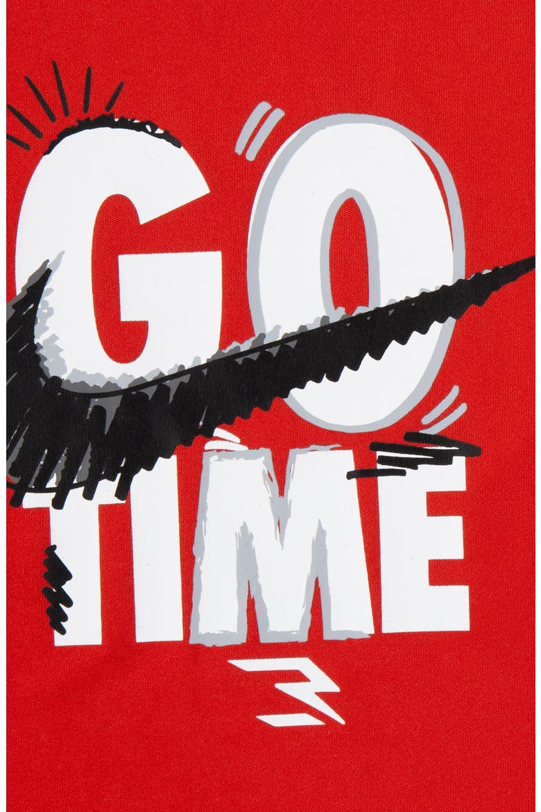 Littles Go Time Graphic T-Shirt & Shorts Set, Alternate, color, UNIVERSITY RED