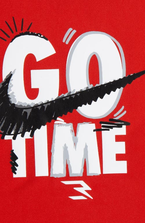 3 Brand Littles Go Time Graphic T-shirt & Shorts Set In University Red