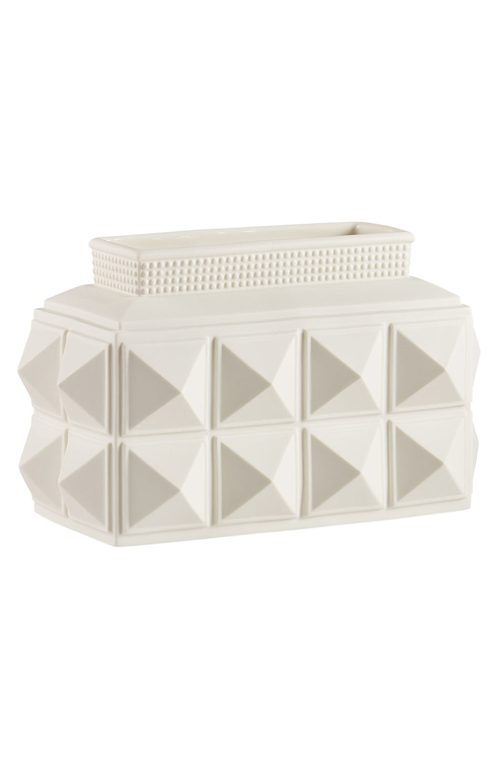 Jonathan Adler Charade Ceramic Table Vase In White
