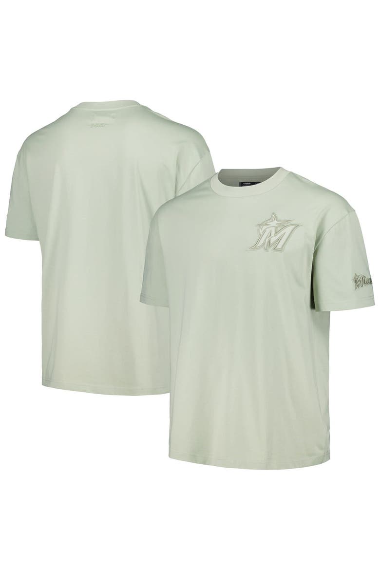 Men's Pro Standard Mint Miami Marlins Neutral CJ Dropped Shoulders T-Shirt, Main, color, Mint