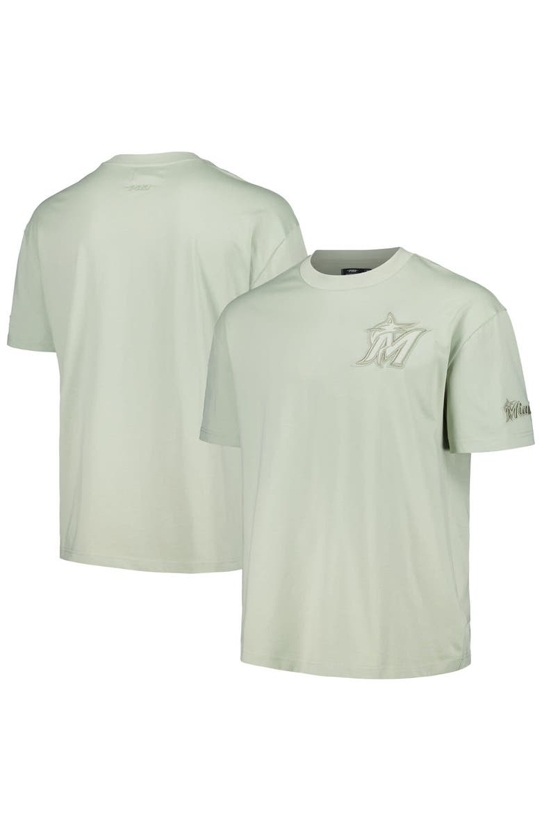 PRO STANDARD Men's Pro Standard Mint Miami Marlins Neutral CJ Dropped Shoulders T-Shirt, Main, color, Mint