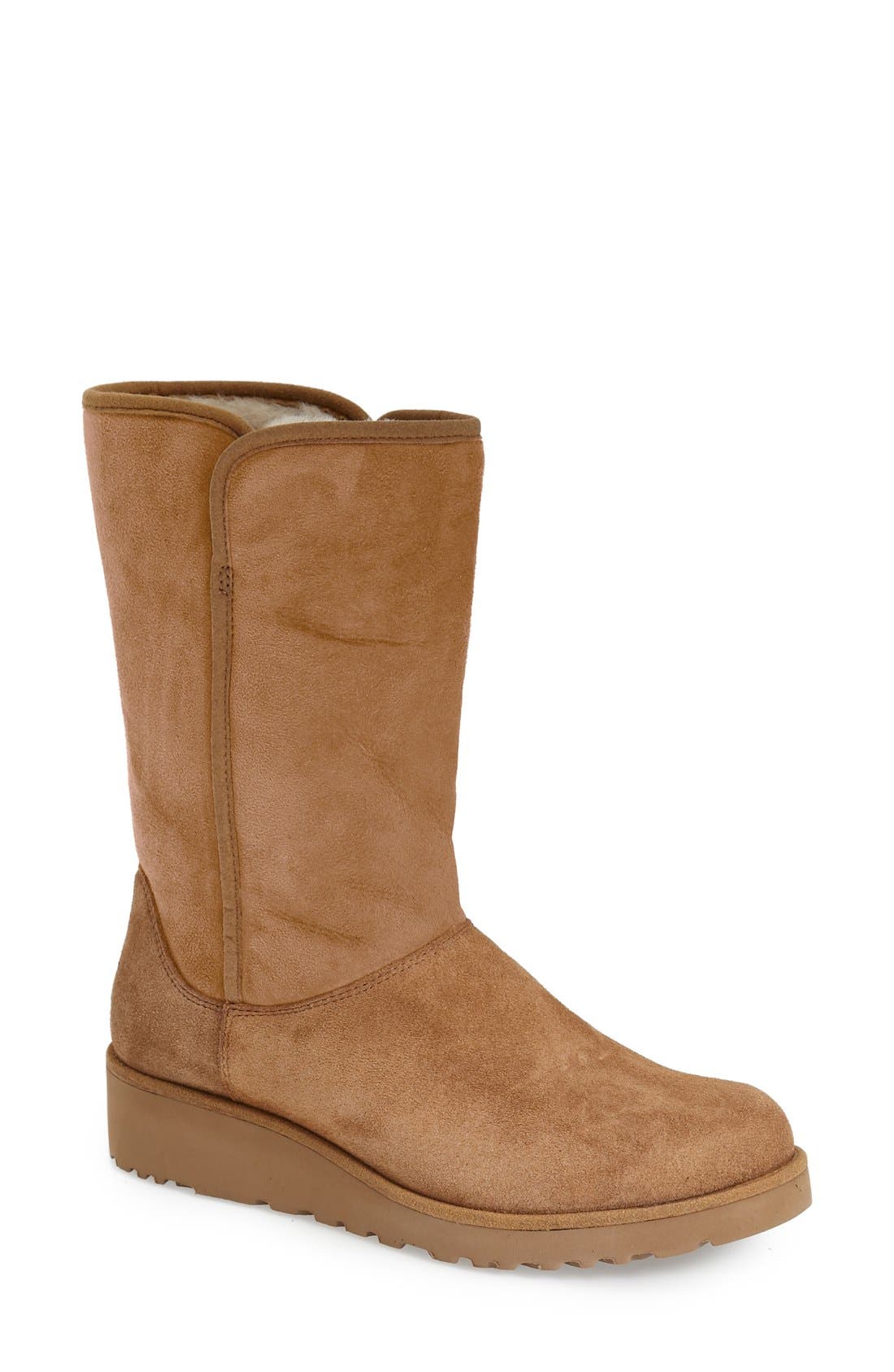 UGG<sup>®</sup> Amie - Classic Slim<sup>™</sup> Water Resistant Short Boot, Main, color, 