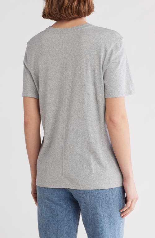 Melrose And Market Washed Cotton Crewneck T-shirt In Grey Heather