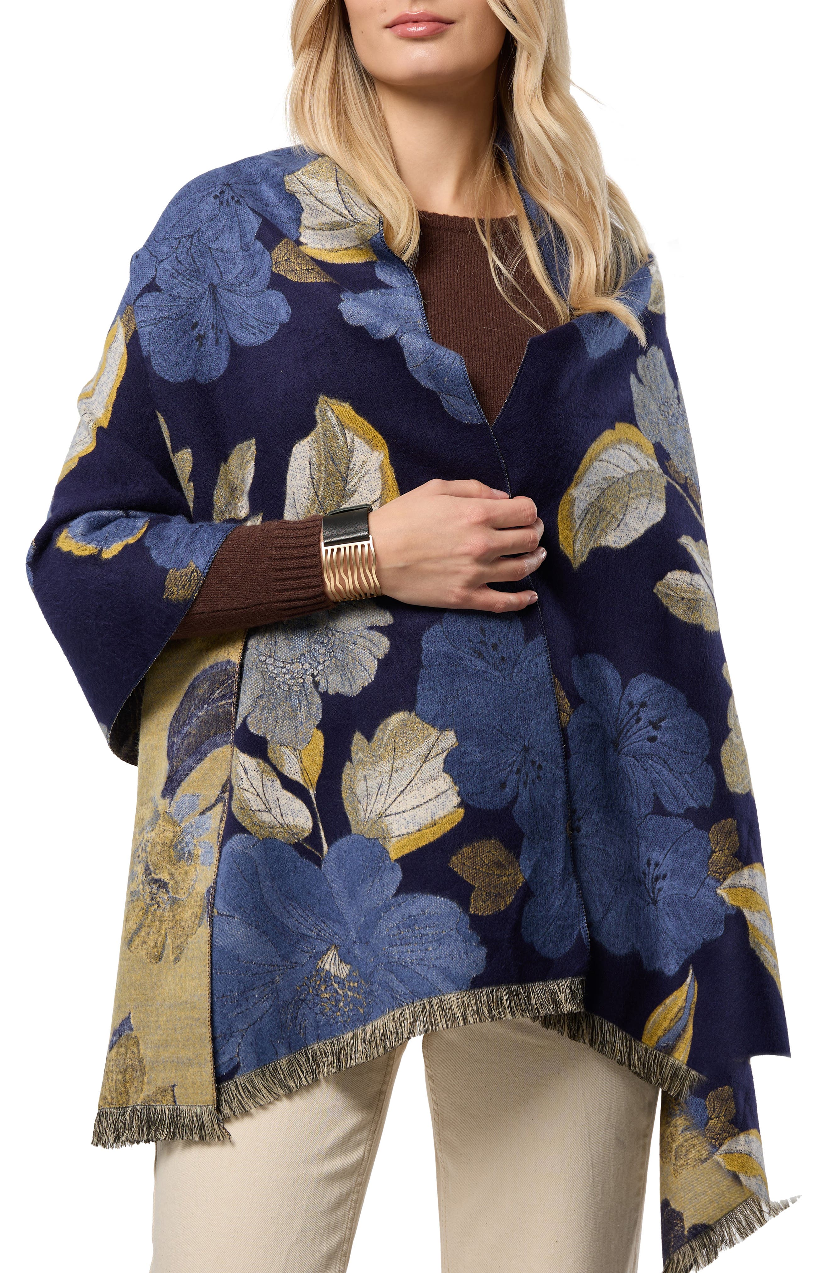 SAACHI Metallic Touch Reversible Scarf