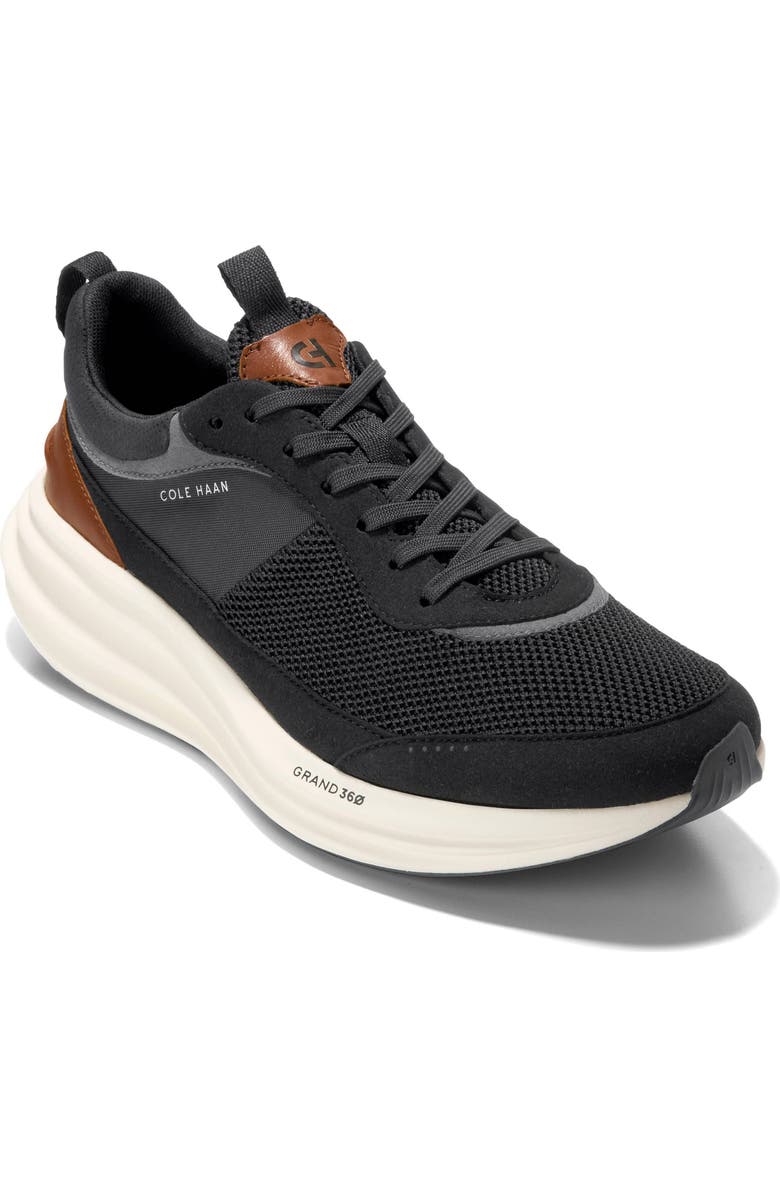 Cole Haan ØriginalGrand Quadstreak Running Shoe, Main, color, Black/ British Tan/ Ivory