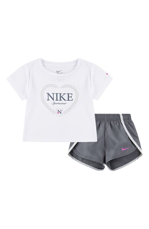 Kids' Dri-FIT Game, Swoosh, Match! T-Shirt & Shorts Set (Toddler & Little Kid)