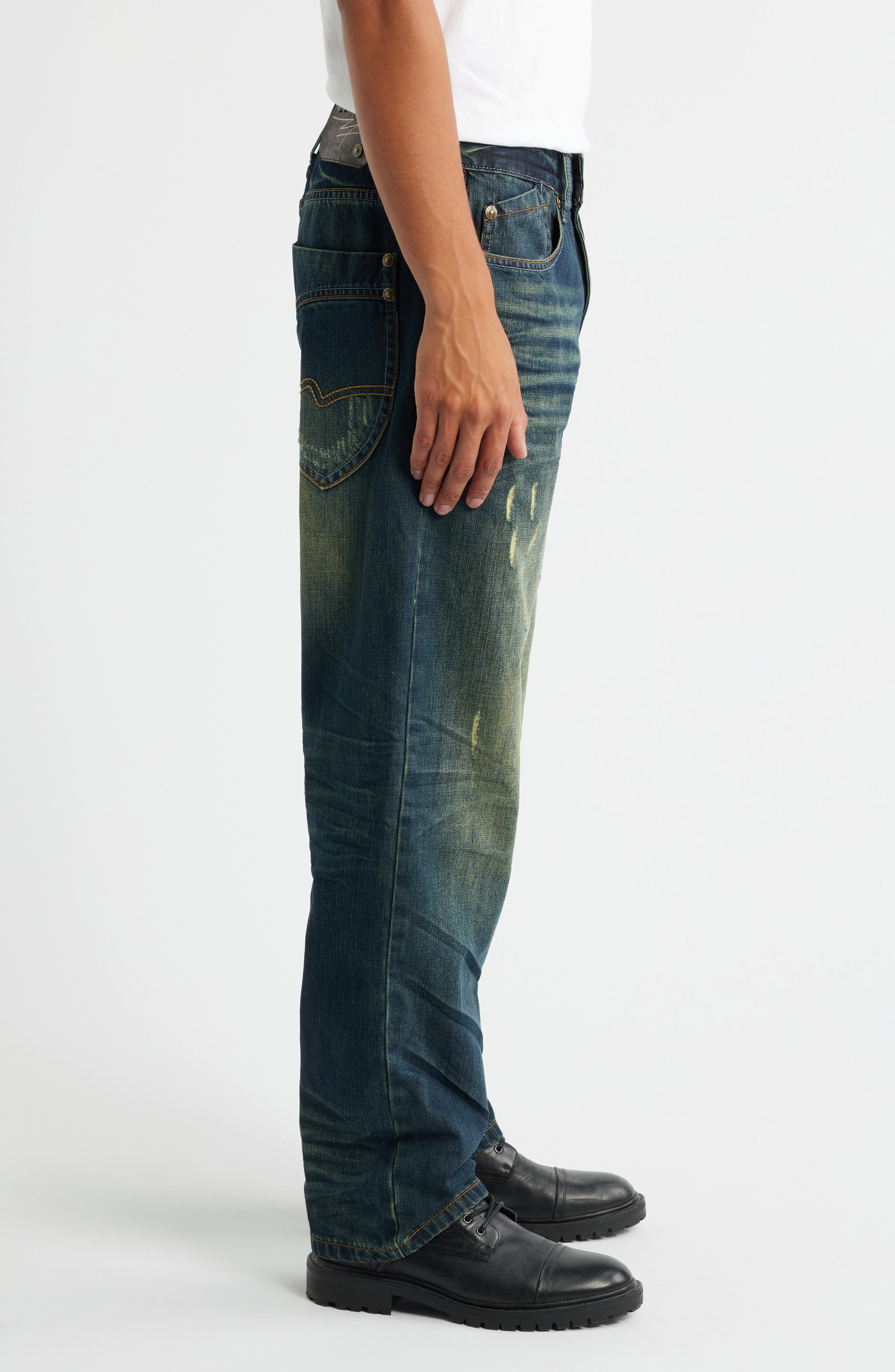 LEVEL 7 Relaxed Straight Leg Jeans (Men) | Nordstrom