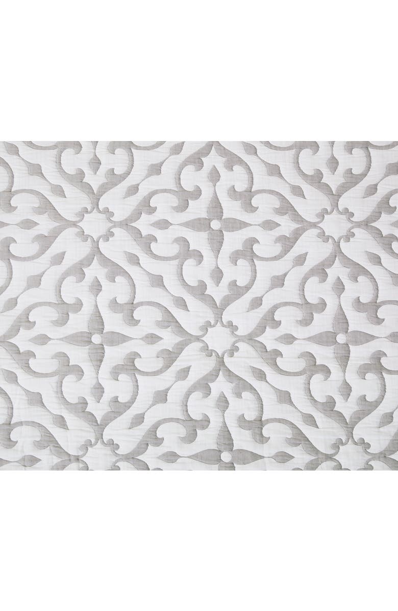 C&F Home Medallion Jacquard Cotton Cover Quilt Set  - Reversible and Machine Washable, Alternate, color, Gray