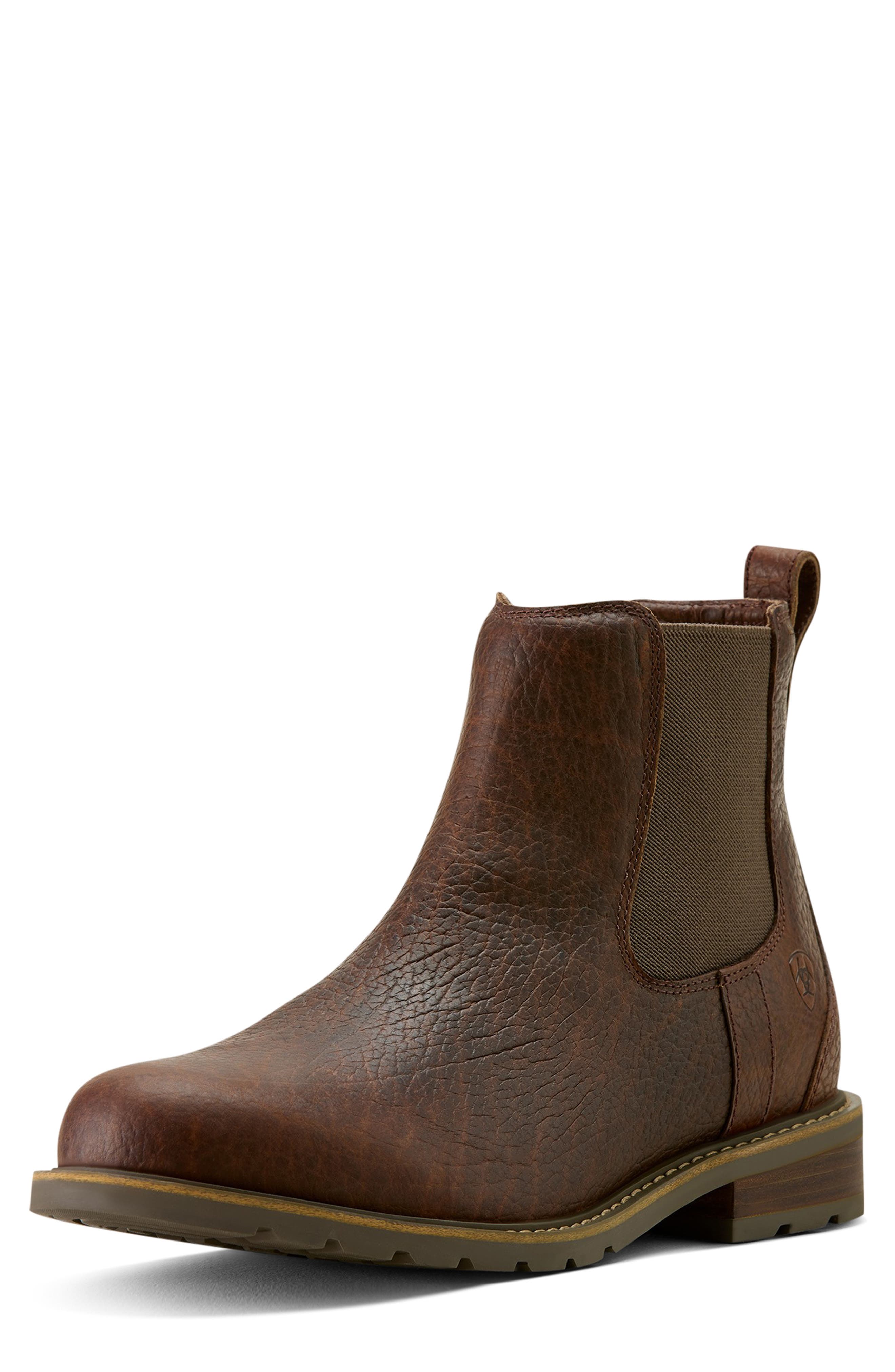 Ariat Wexford Waterproof Chelsea Boot, Alternate, color, Brown