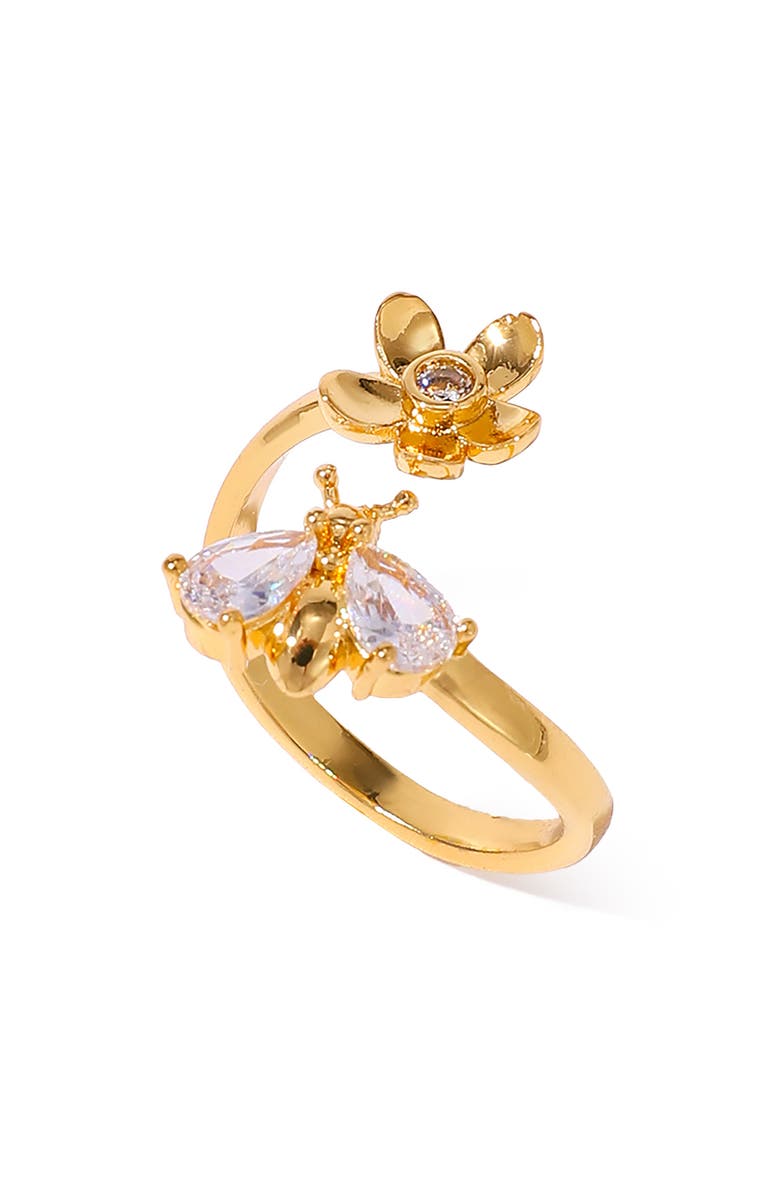LA MENO Golden Honey Ring, Main, color, Gold