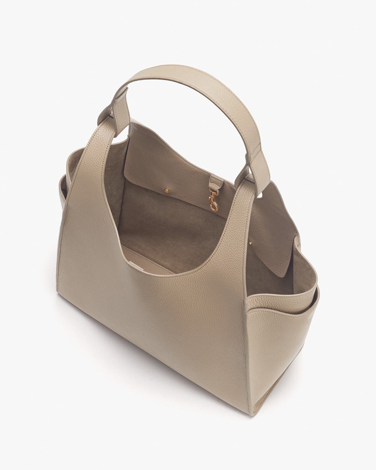 Double Loop Satchel, Alternate, color, Stone