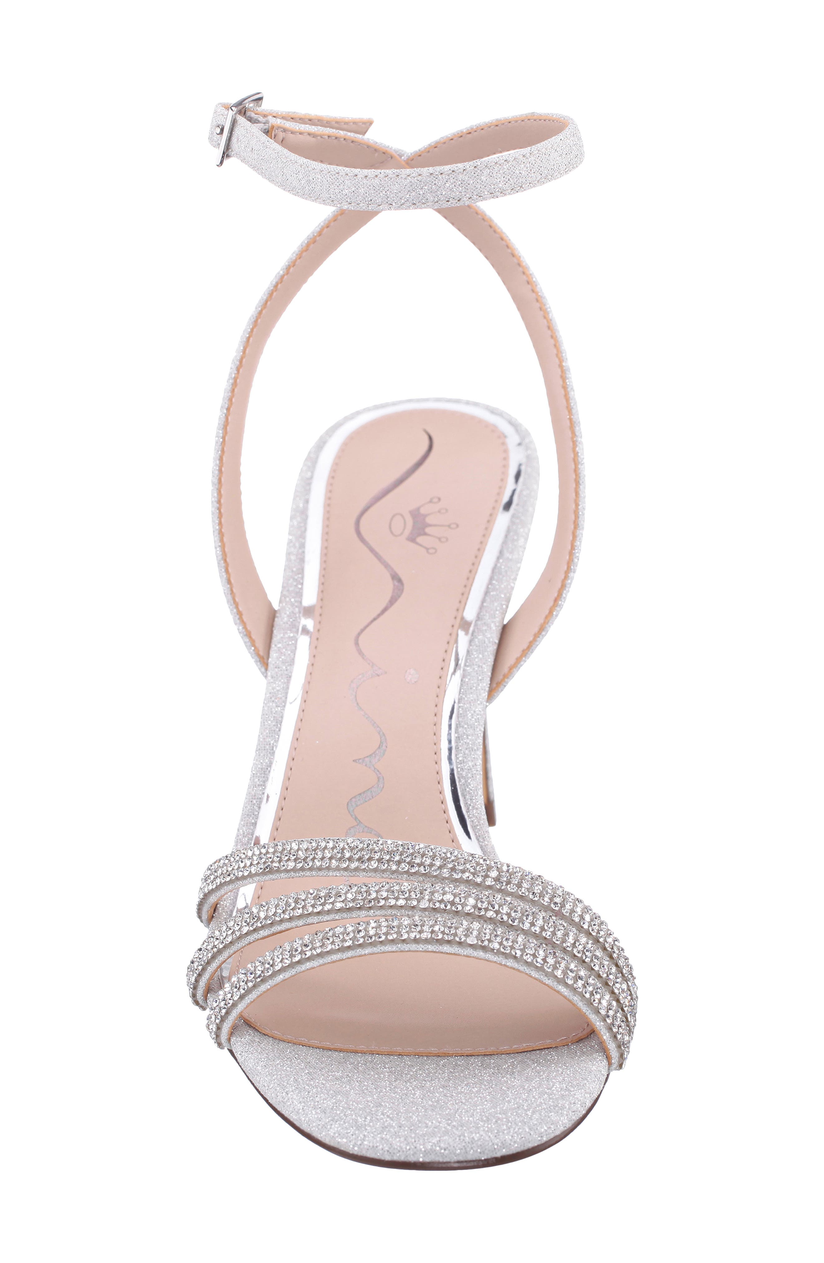 Alfreda Ankle Strap Sandal, Alternate, color, SILVER