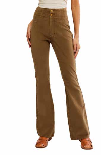 Jayde Seamed Corduroy Flare Pants