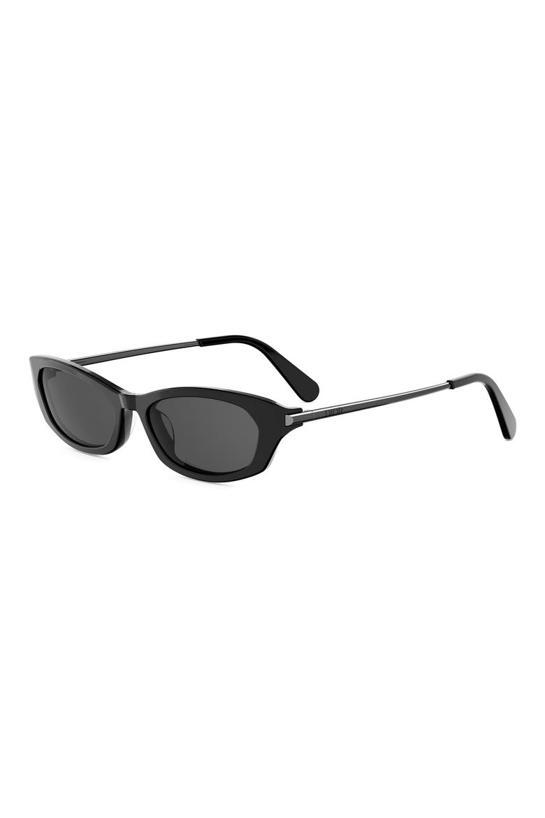 D-Moon B2I Butterfly Sunglasses, Alternate, color, SHINY BLACK / SMOKE