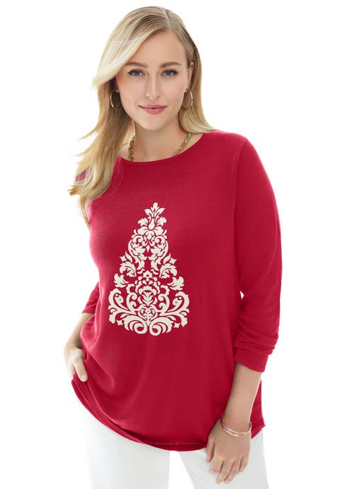 Holiday Motif Pullover