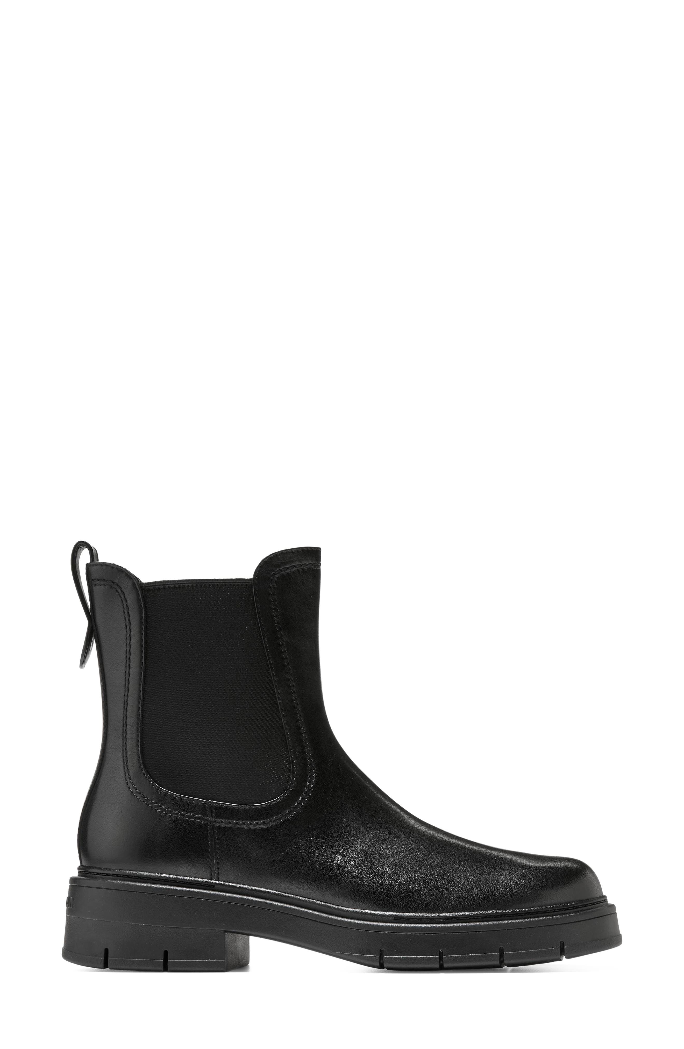 Grand Flex Fenella Waterproof Chelsea Boot, Alternate, color, BLACK LEATHER WP