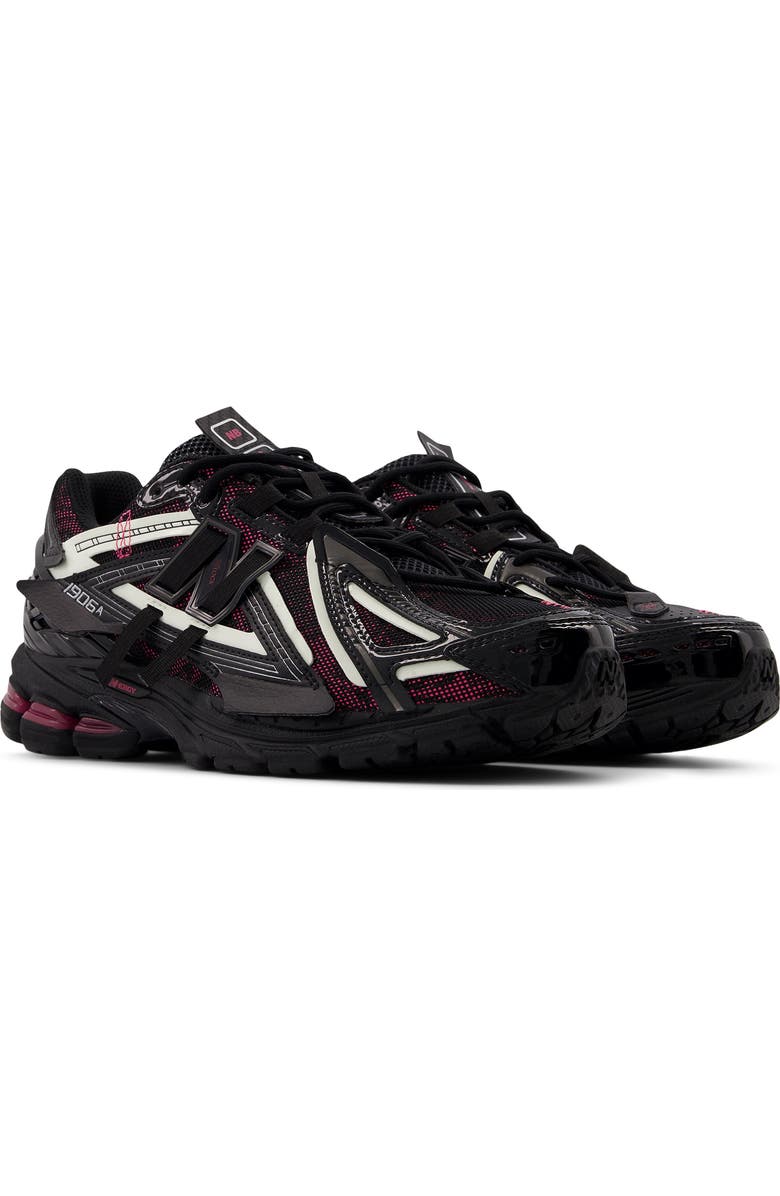 New Balance Gender Inclusive 1906A Running Shoe, Alternate, color, Black/ Dragon Berry