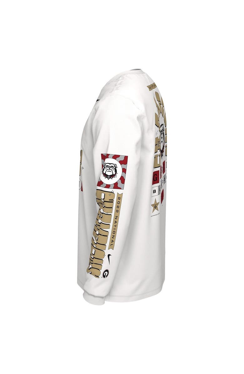 Nike Men's Nike White Georgia Bulldogs College Football Playoff 2022 National Champions Celebration Long Sleeve T-Shirt, Alternate, color, 