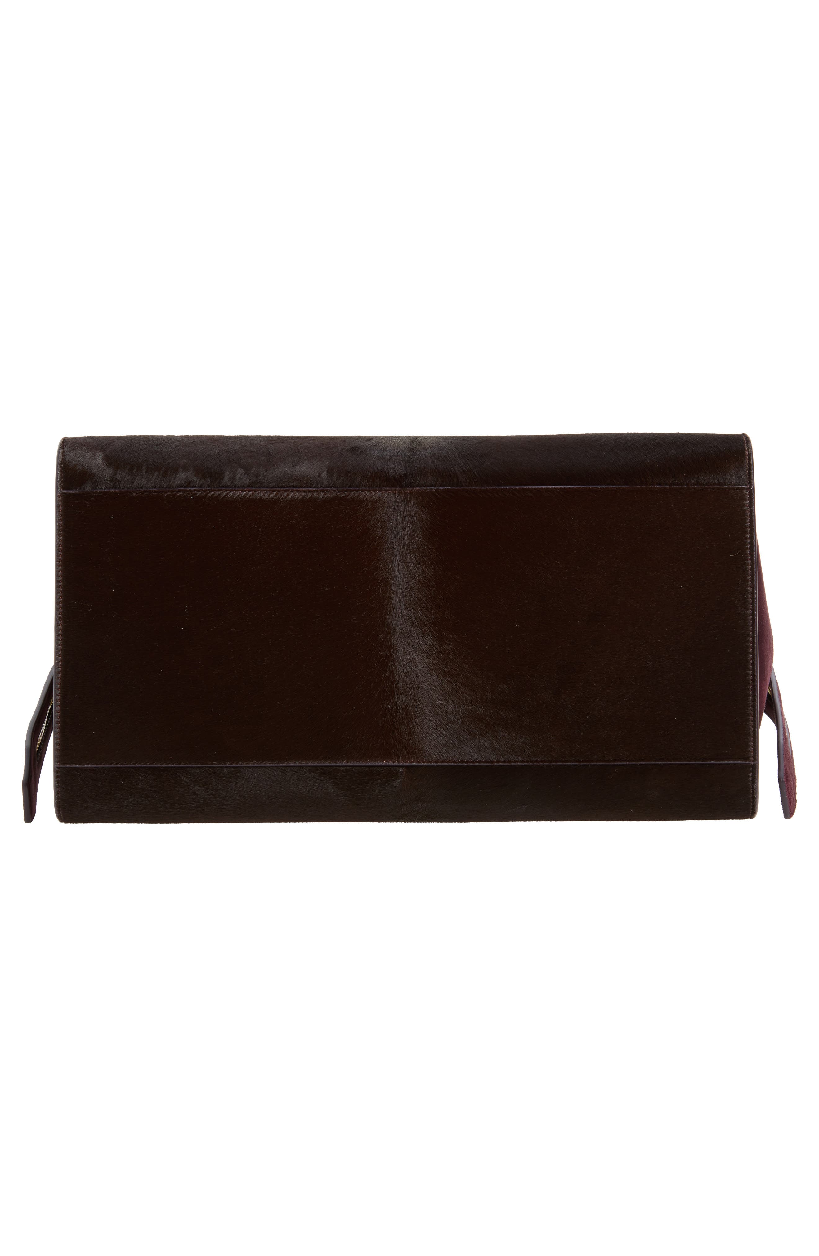 Crosby Genuine Calf Hair Tote, Alternate, color, ROUGE NOIR