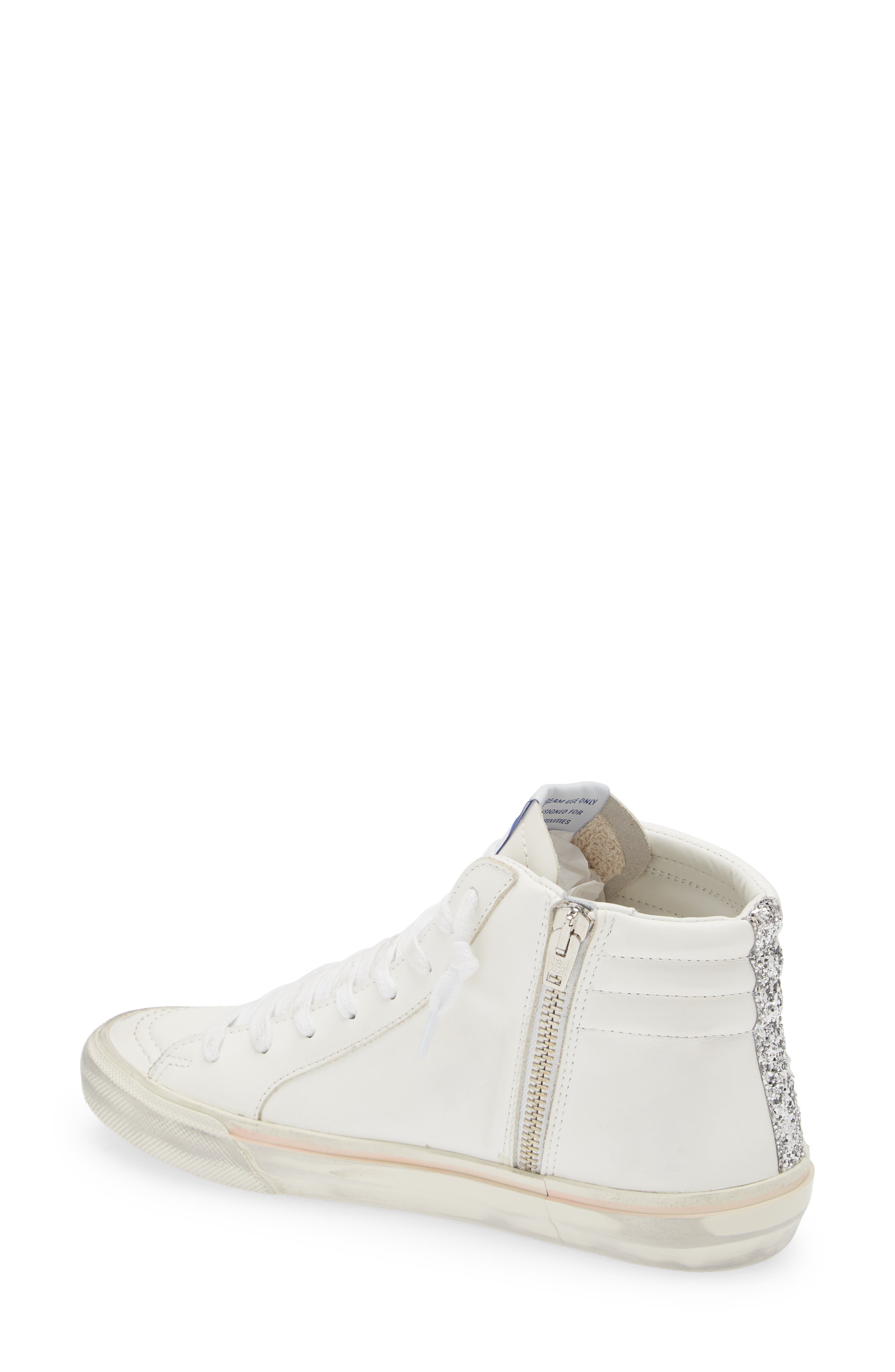 Golden Goose Slide High Top Sneaker, Alternate, color, White/ Silver/ Pink