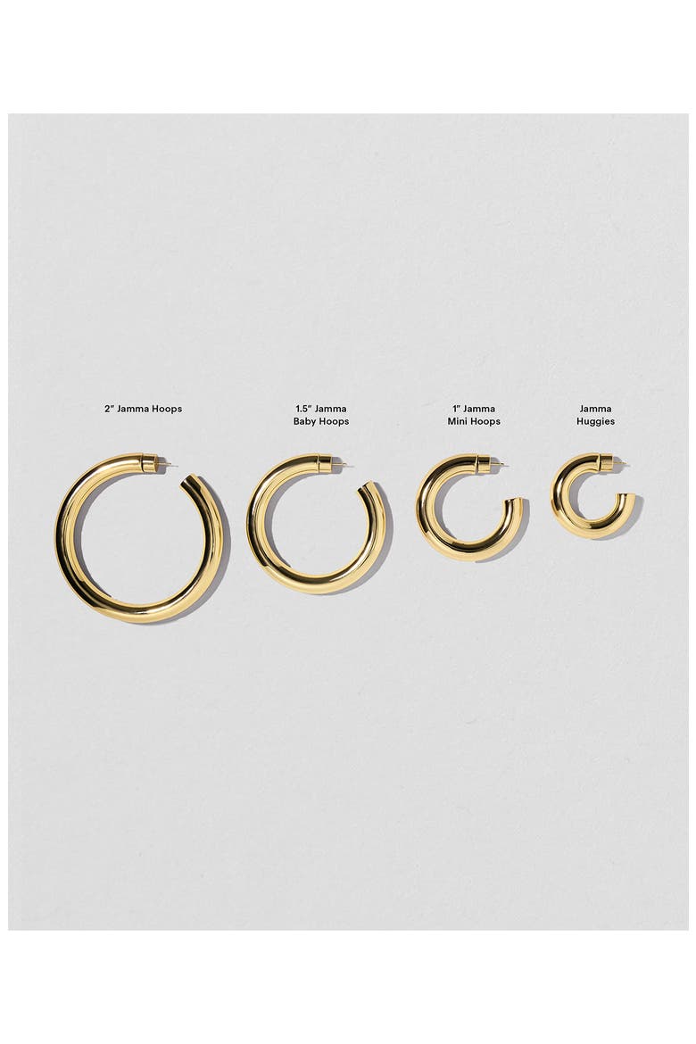Jamma Mini Hoops, 1-Inch, Alternate, color, GOLD