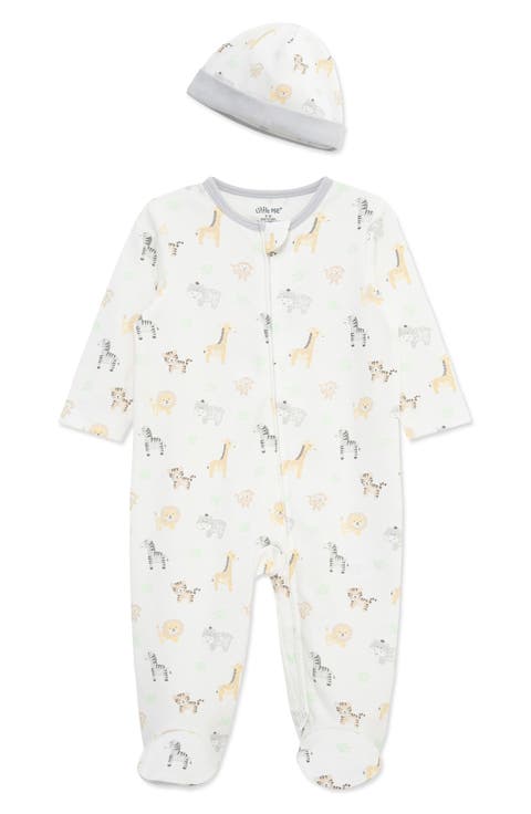 Cute Safari Footie & Hat Set (Baby) (Nordstrom Exclusive)