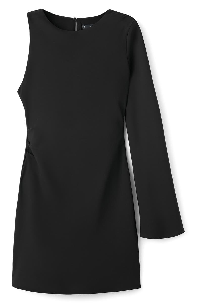 MANGO Asymmetrical Sleeve Dress, Main, color, 
