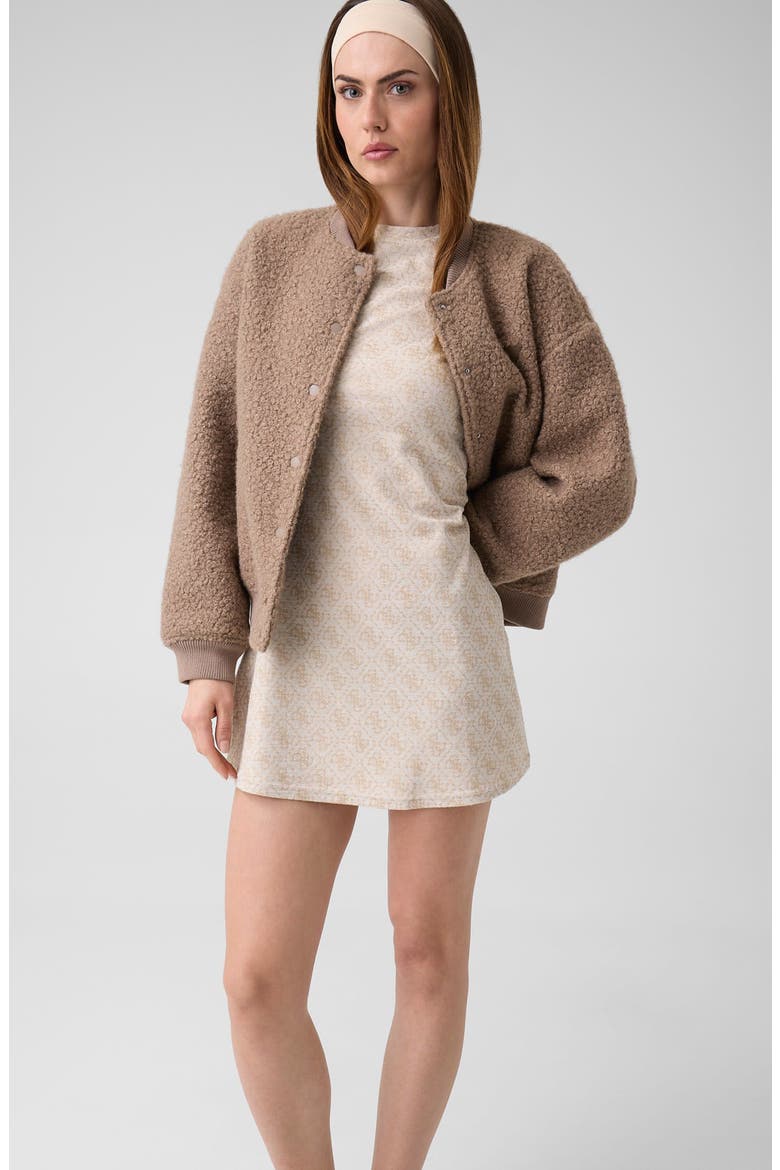 4G Monogram Jacquard Minidress, Alternate, color, BEIGE