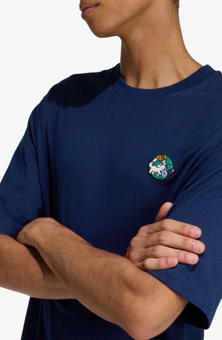 adidas Animal Pop Patch T-Shirt, Alternate, color, Night Indigo