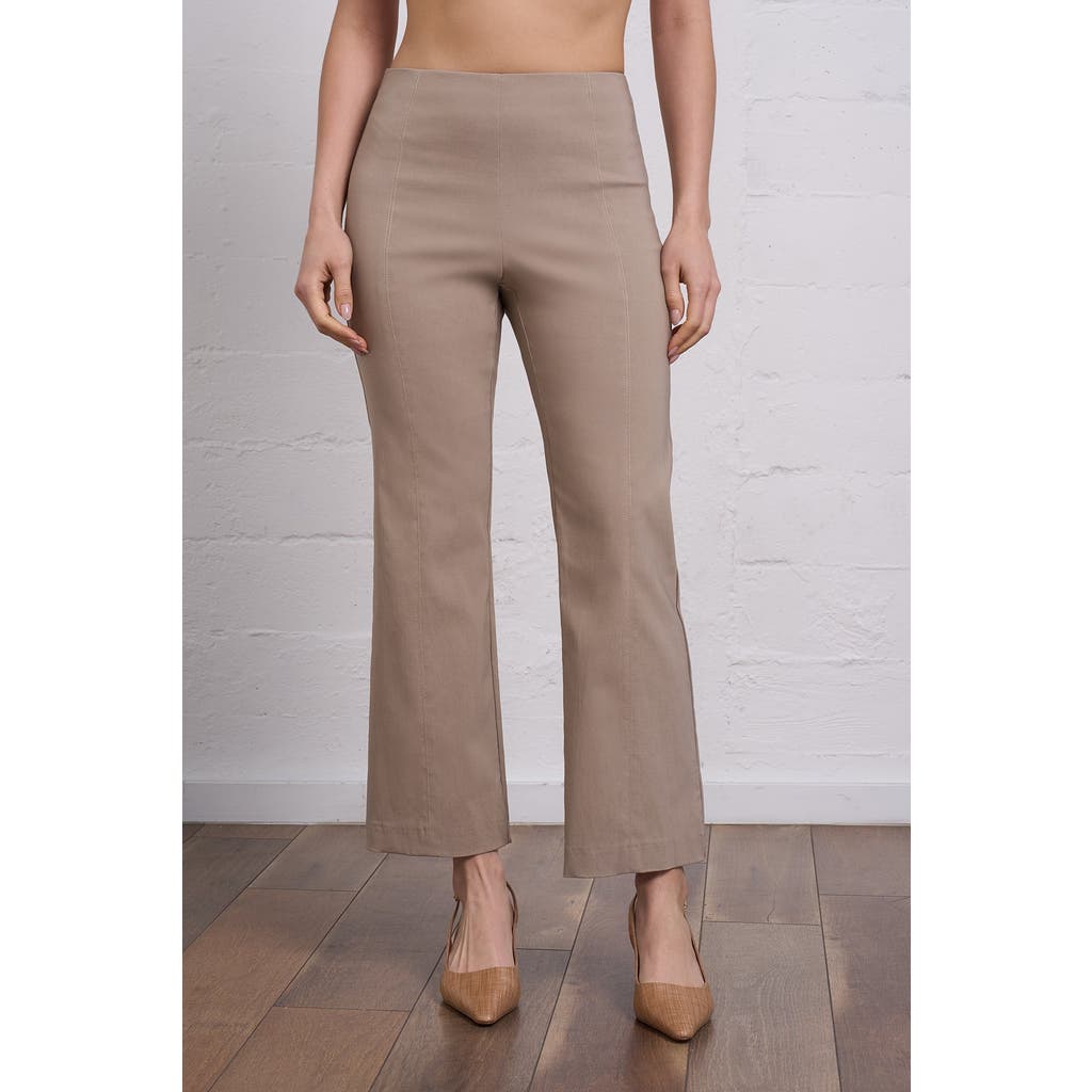 Franne Golde All-season Kick Flare Stretch Pull-on Pant In Brown