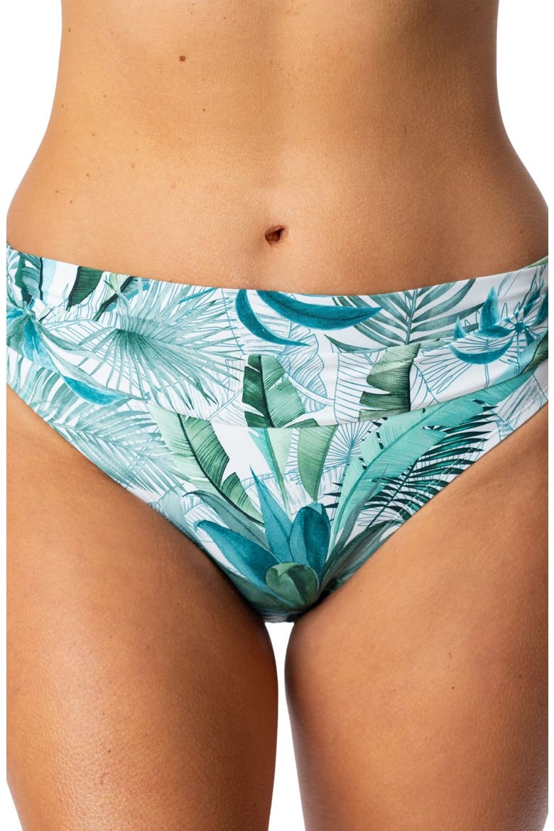 Julie Hipster Bikini Bottoms, Main, color, WHITE/ TEAL