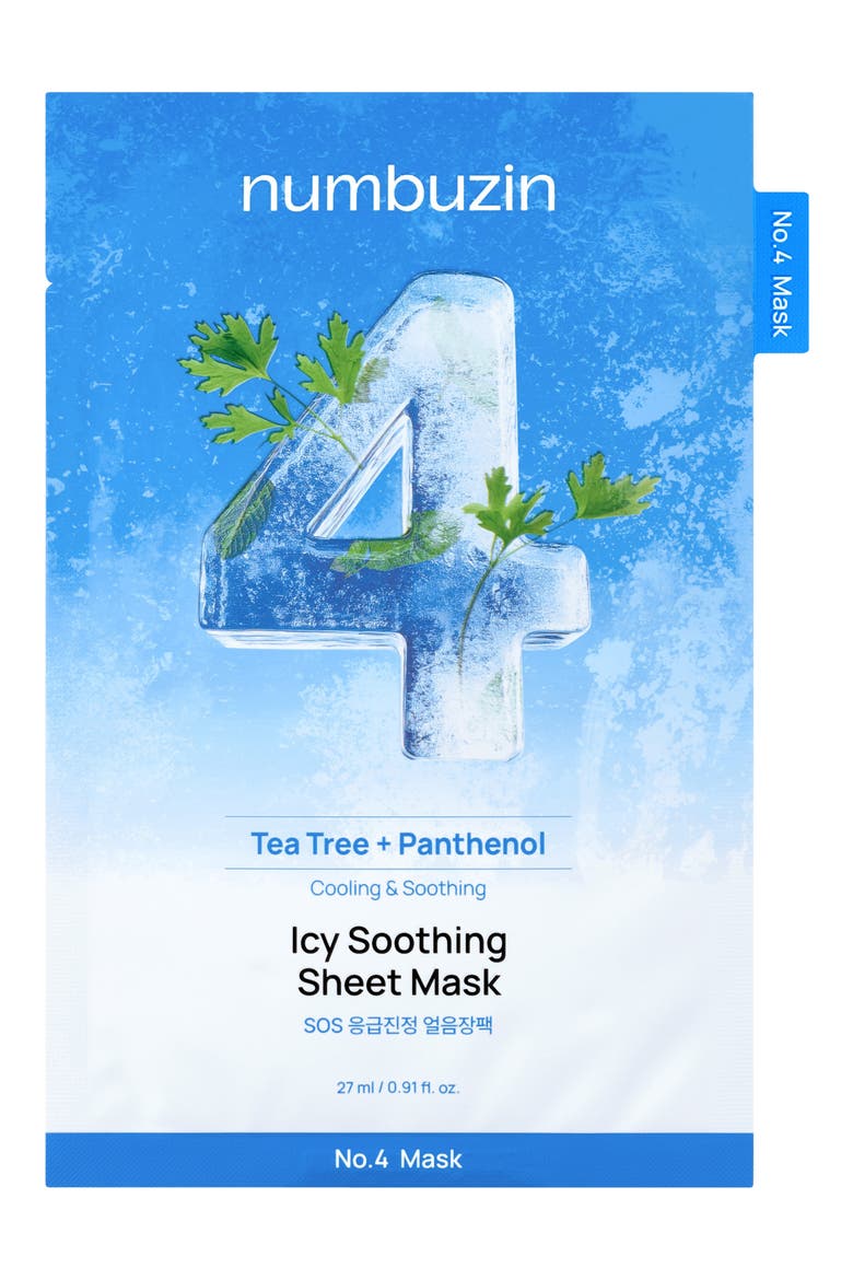 5-Pack No.4 Icy Soothing Sheet Masks, Main, color, NO COLOR