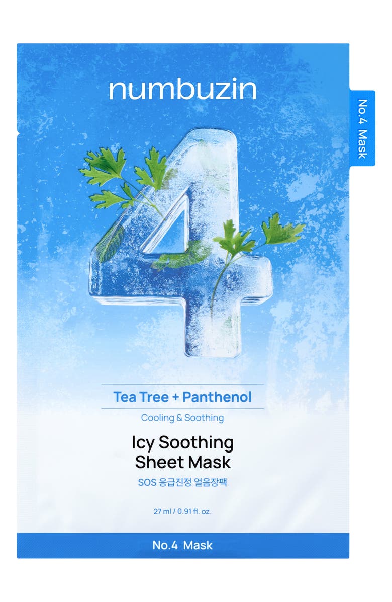 Numbuzin 5-Pack No.4 Icy Soothing Sheet Masks, Main, color,