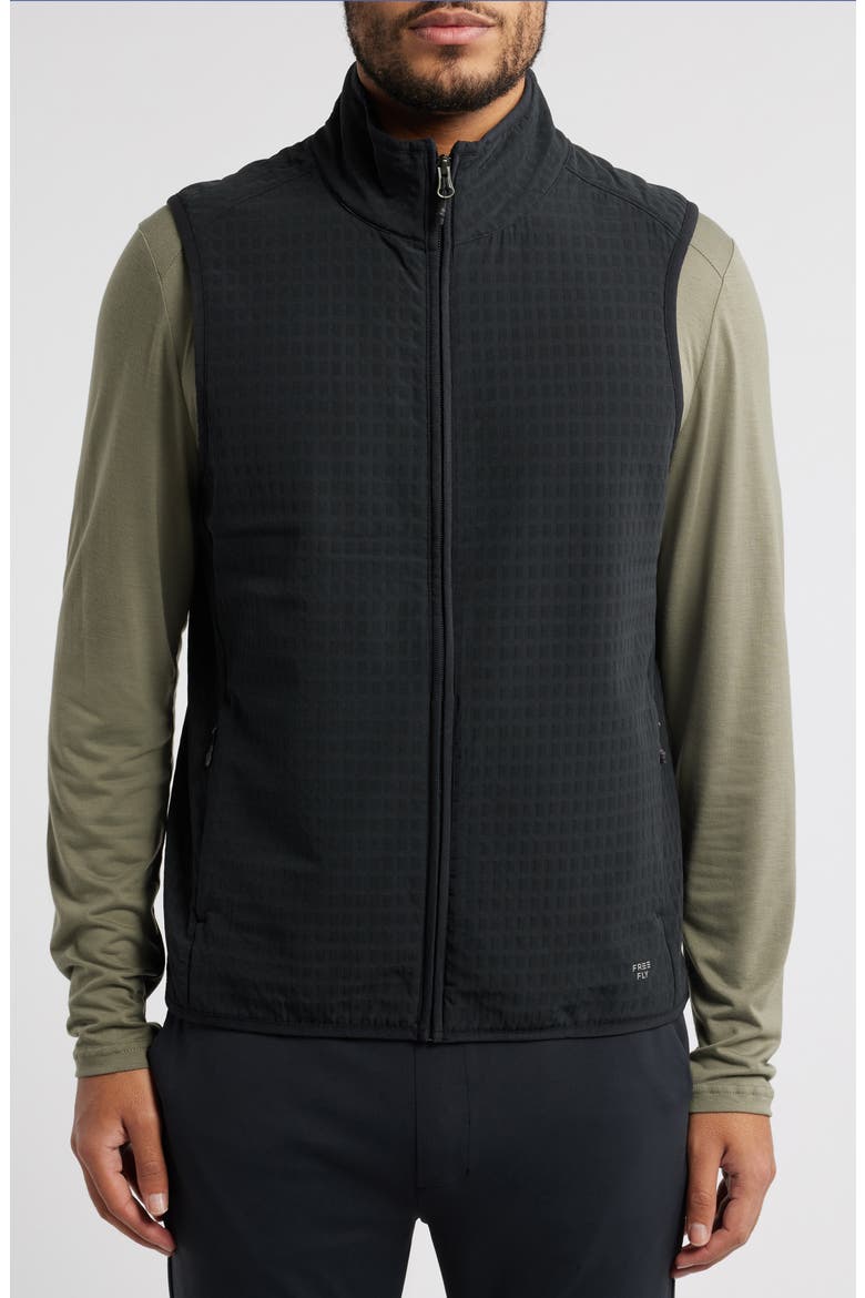 Gridback Fleece Lined Vest, Alternate, color, BLACK