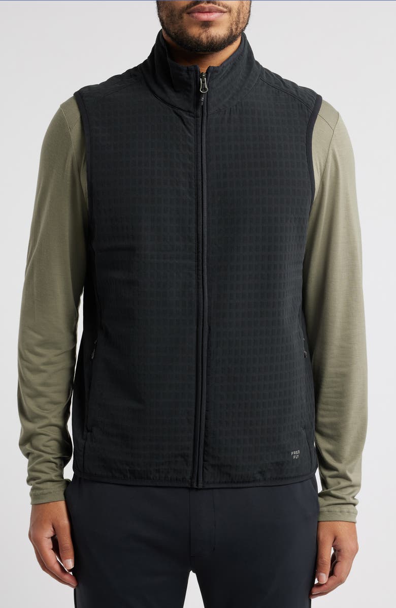 Free Fly Gridback Fleece Lined Vest, Alternate, color, Black