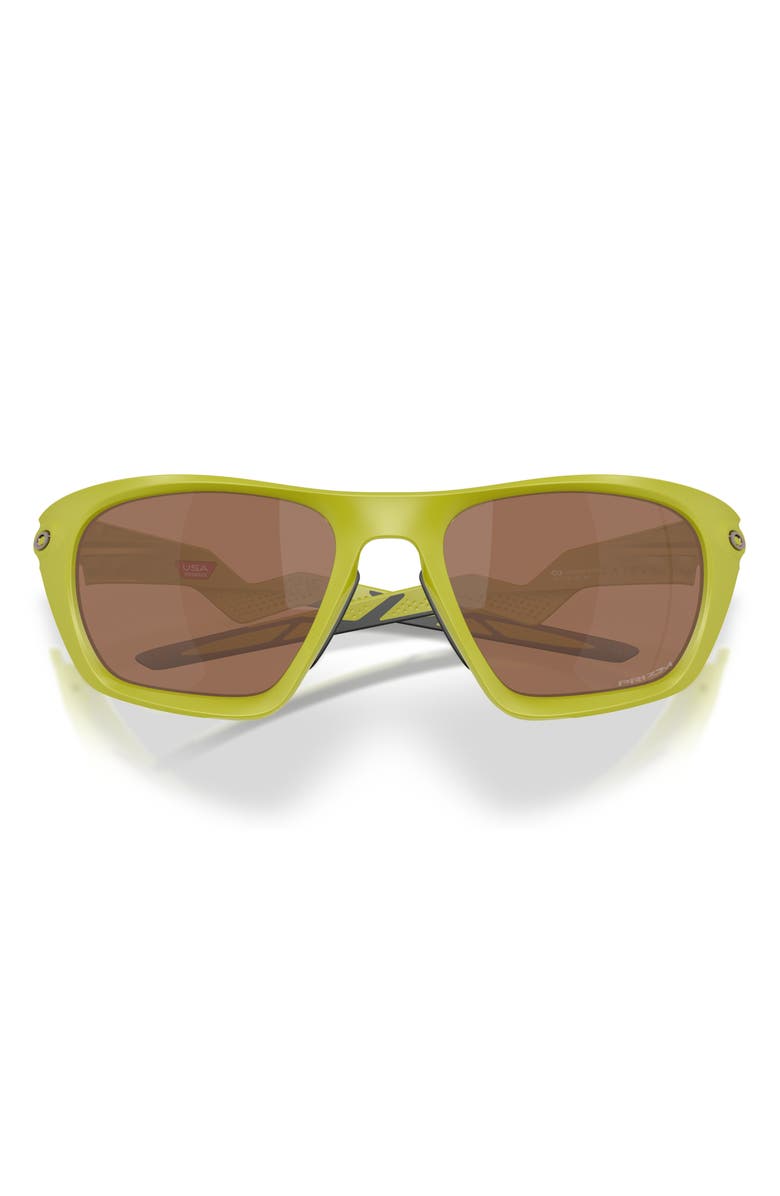 Oakley Lateralis 60mm Rectangle Sunglasses, Alternate, color, Matte Cactus / Prizm Tungsten