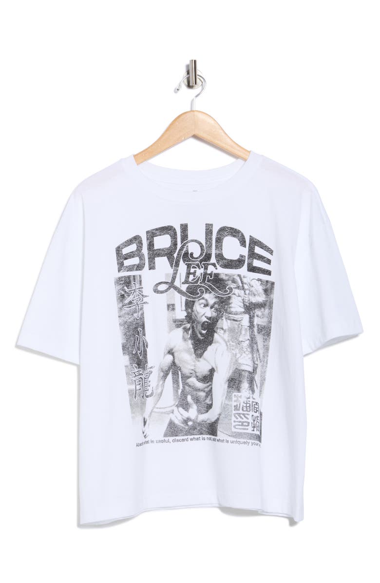 The Forecast Agency Bruce Lee Poster Cotton Graphic T-Shirt, Alternate, color, Marshmallow