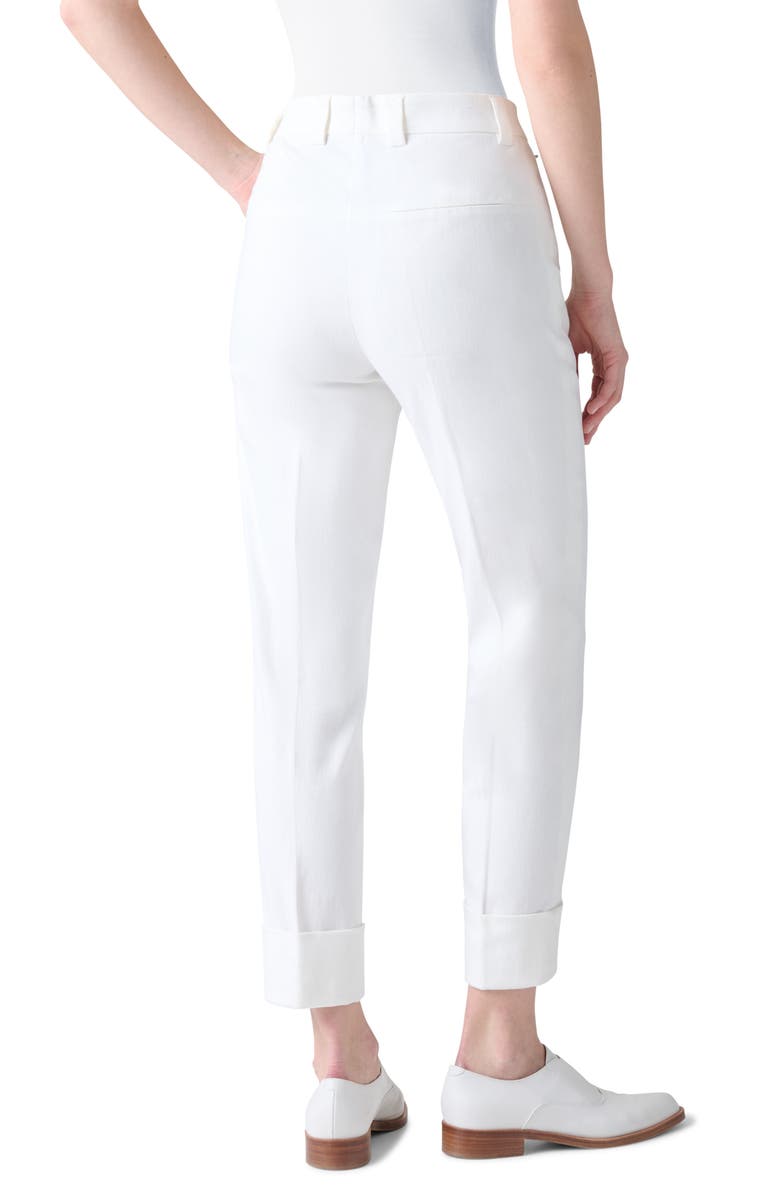 Akris Maxima Cuffed Denim Pants, Alternate, color, Ecru