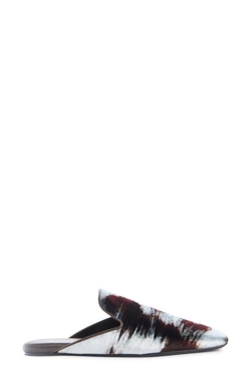 Dries Van Noten Square Toe Velvet Mule In Brown